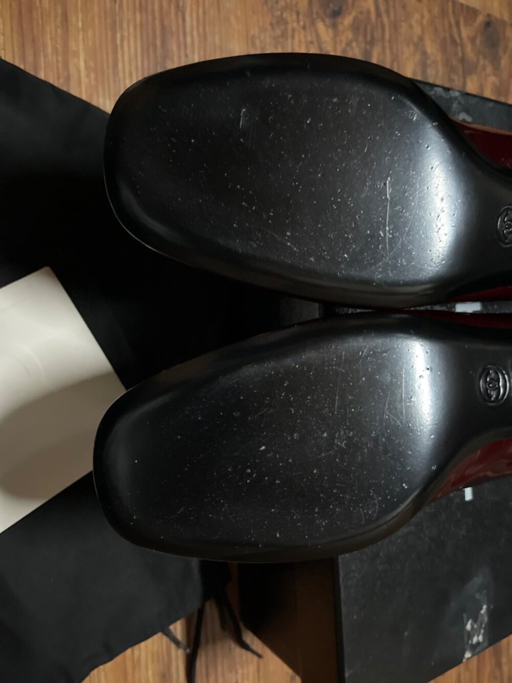 Chanel Patent Leather Ballet Shoes Flat Rare Vintage 41 EUR 11 US New In Box - Picture 11 of 16
